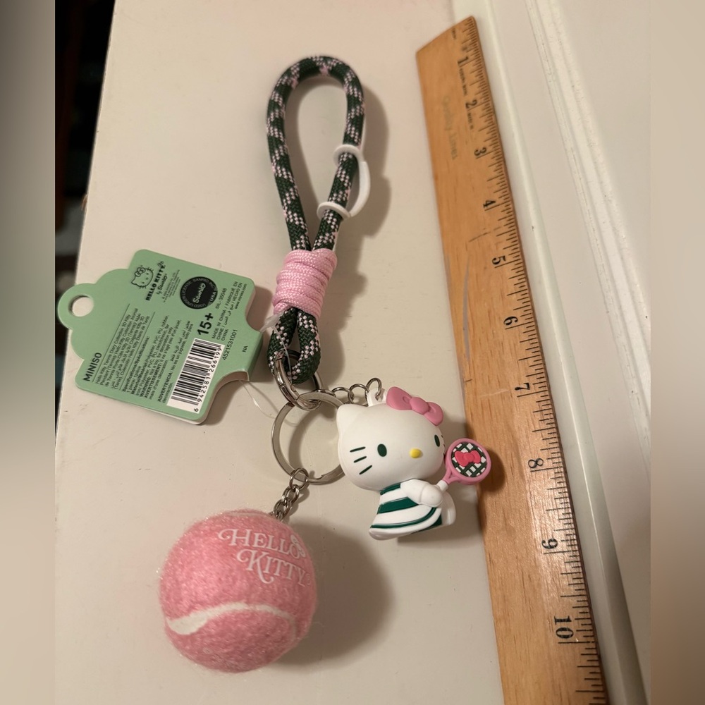 Limited Edition Miniso Hello Kitty Tennis Club Keychain Wrist Loop